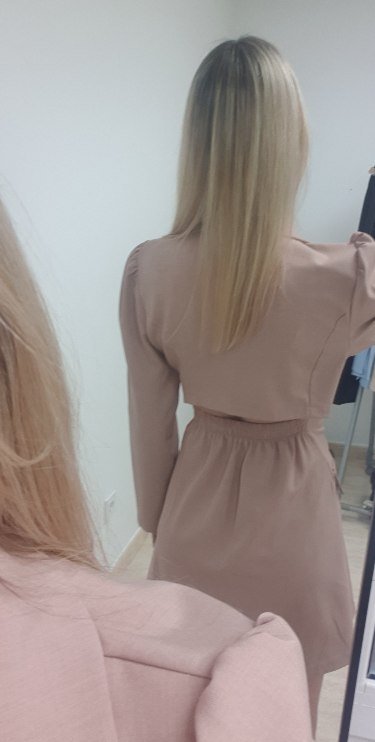 Vestido blazer cruzado obertura en cintura/espalda